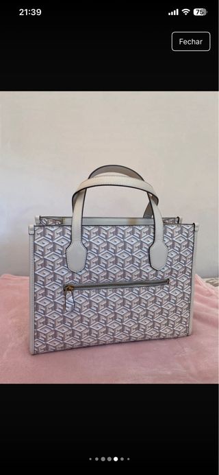 Mala Guess bege e castanho