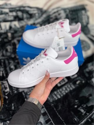 Adidas Stan Smith Talla 37 1/3 Rosa y Blanco