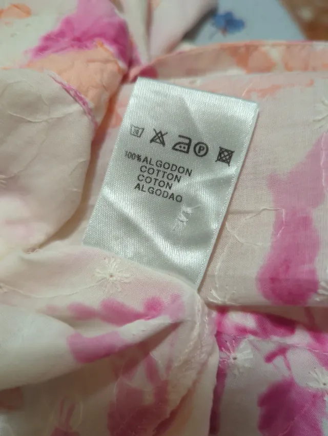 Blusa mujer volantes rosa y blanco