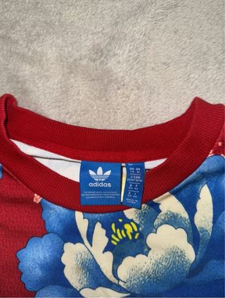 Sudadera Adidas Originals Floral Roja