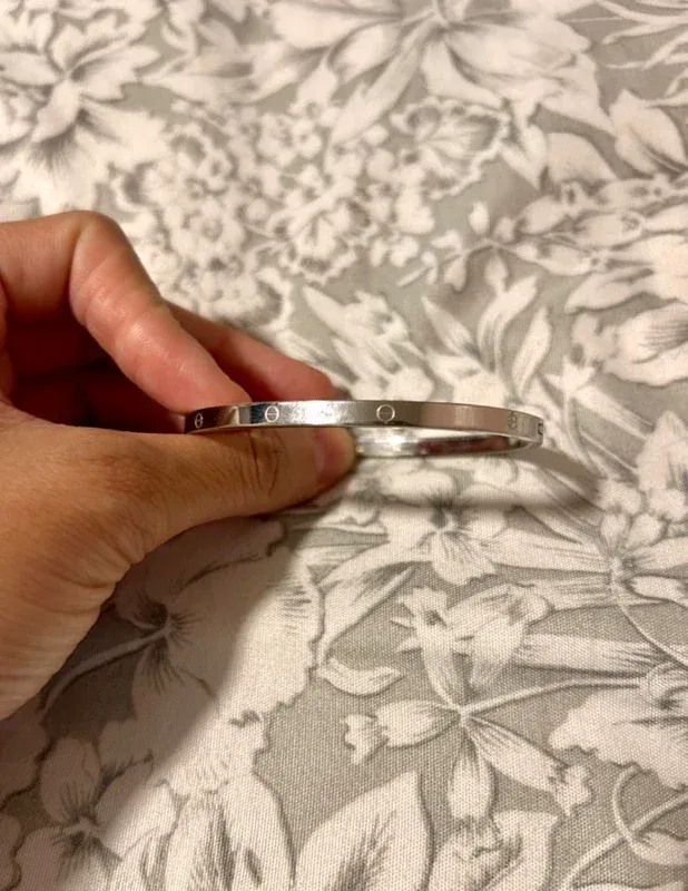 Pulsera de acero plateada