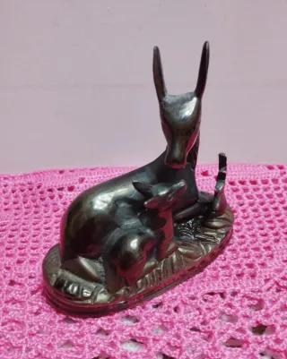 Figura Bronce Cierva y Cría
