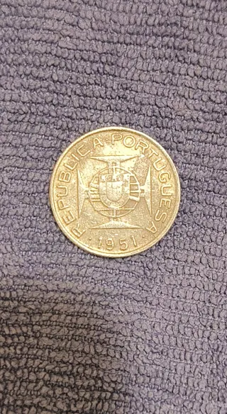Moneta 50 Avos Repubblica Portoghese 1951