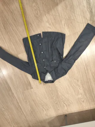 Cazadora Massimo Dutti T.38 Gris Oscuro Azulada