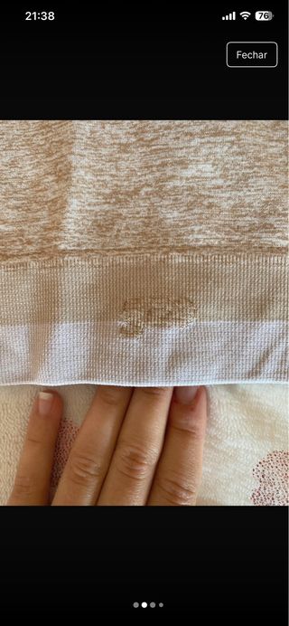 Top desportivo Prozis bege/cinza