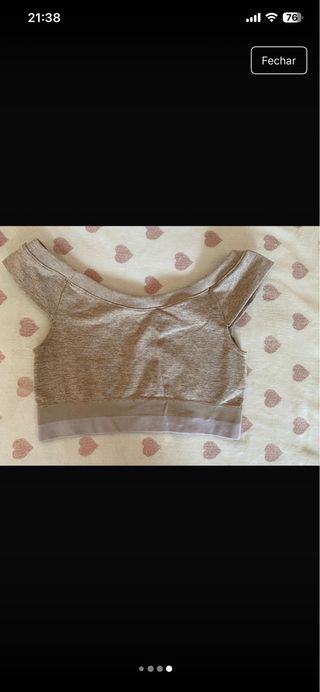 Top desportivo Prozis bege/cinza