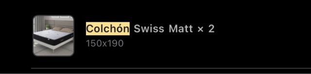 cama: Colchón de tela + base en buen estado