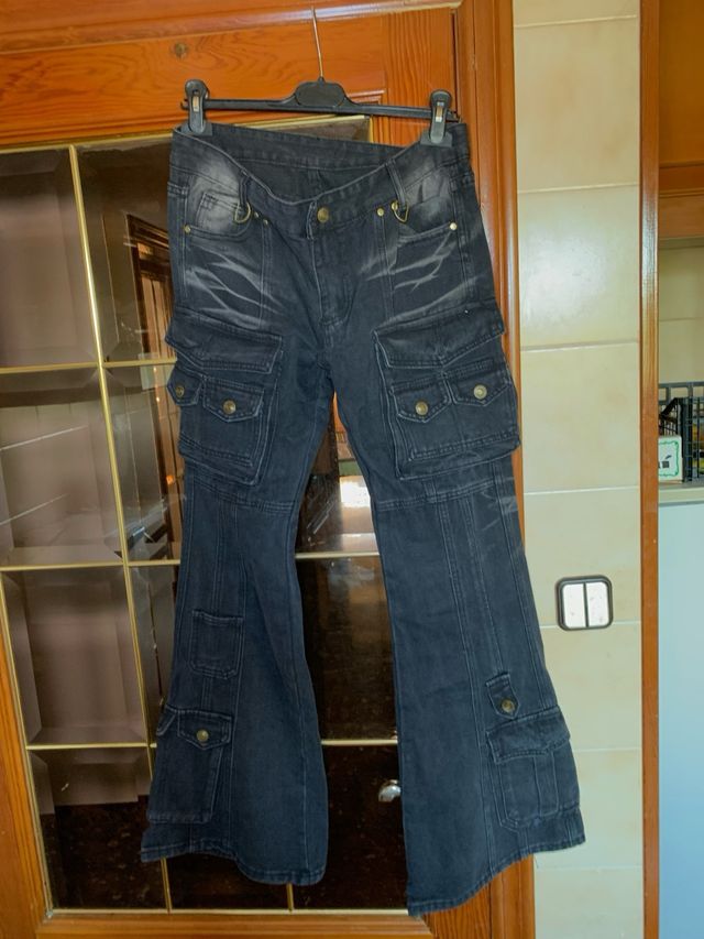 Pantalones cargo negros