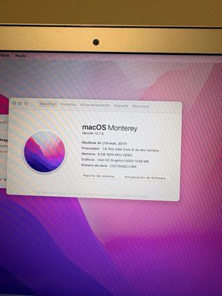 MacBook Air 2017 Plata