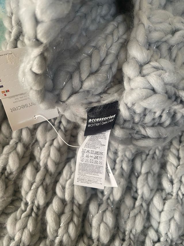 Cuello bufanda Women'secret gris/plata