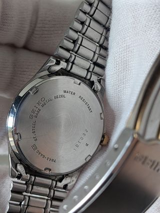 Reloj Seiko 7N43-6A40 Cuarzo Hombre Oro Plata