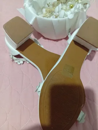 Sandalias blancas mujer talla 38