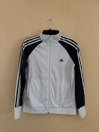 Sudadera Adidas Vintage Blanca y Negra