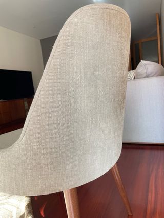 6 Cadeiras de Jantar em Madeira Maciça Nogueira