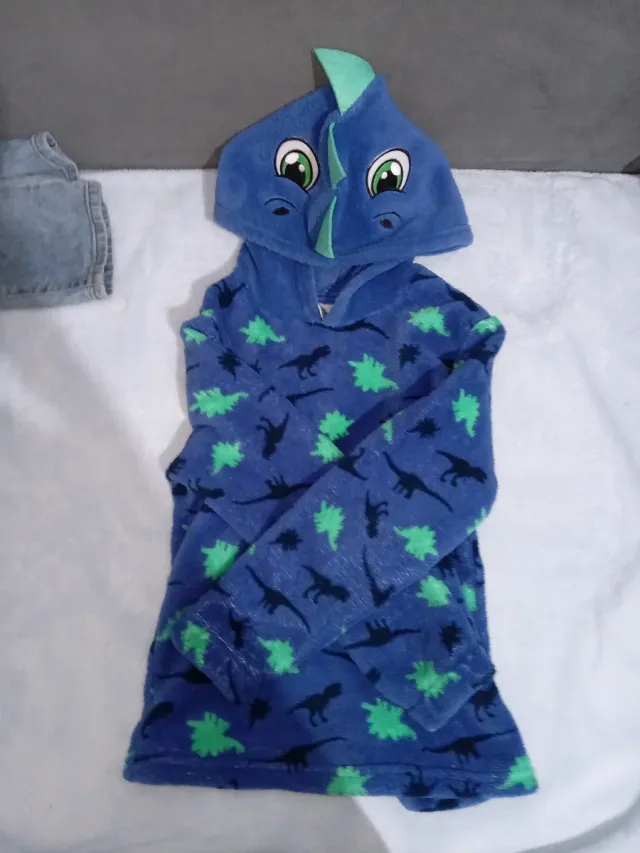 Pijama infantil dinosaurio azul