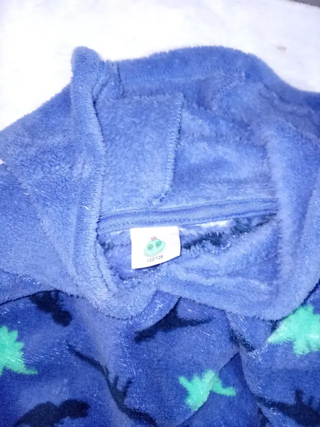 Pijama infantil dinosaurio azul