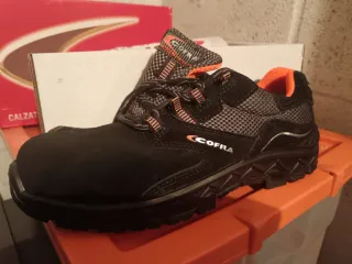 Zapato de Seguridad Cofra Negro y Naranja
