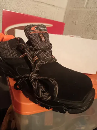 Zapato de Seguridad Cofra Negro y Naranja