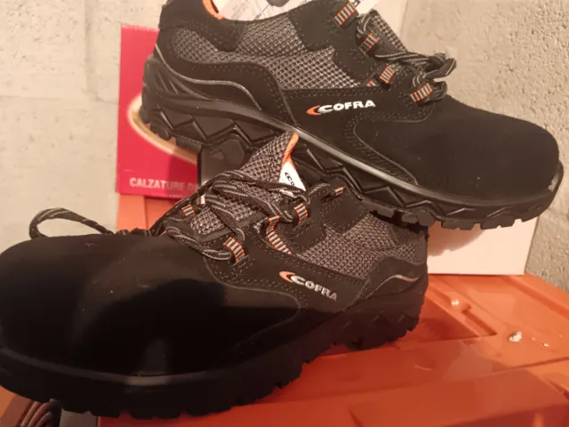 Zapato de Seguridad Cofra Negro y Naranja