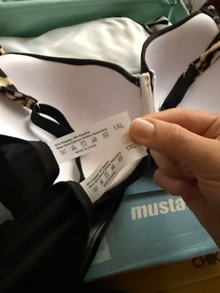 Bikini Negro con Estampado Leopardo