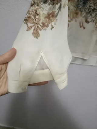 Camisa seda floral Massimo Dutti T.38