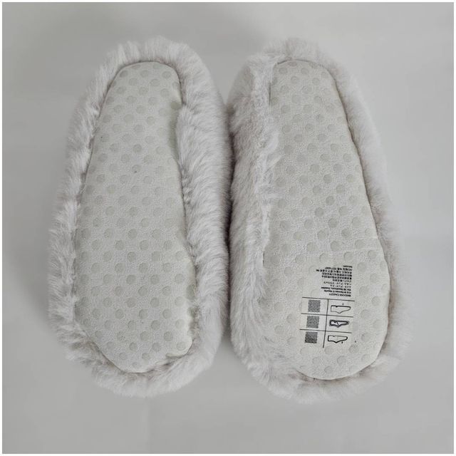 Zapatillas Ballet Niña Peludas Felpa Blancos