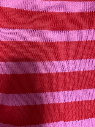 Jersey rayas cuello alto rojo y rosa