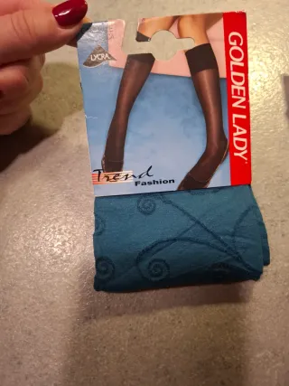 Set 2 gambaletti alti Collant coprente con disegno