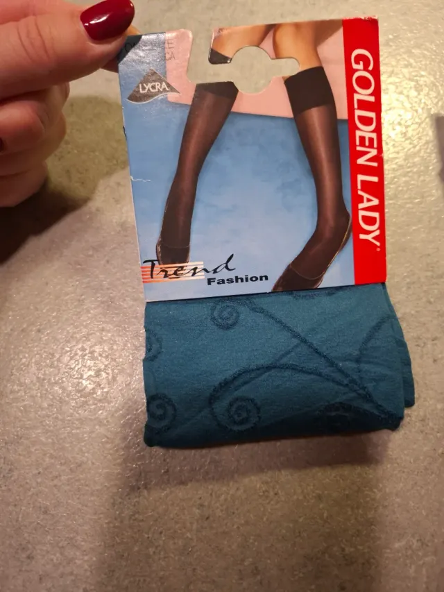 Set 2 gambaletti alti Collant coprente con disegno