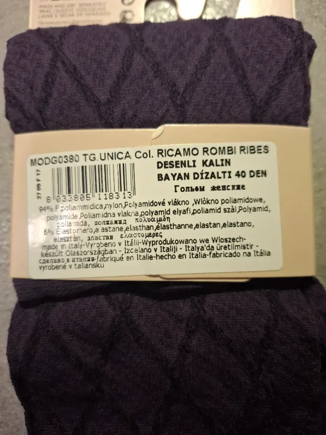 Set 2 gambaletti alti Collant coprente con disegno