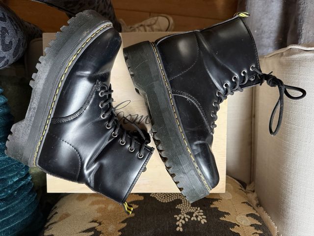 Botas Mustang Negras Plataforma