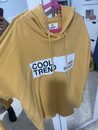 Sudadera Pull&Bear amarilla talla M