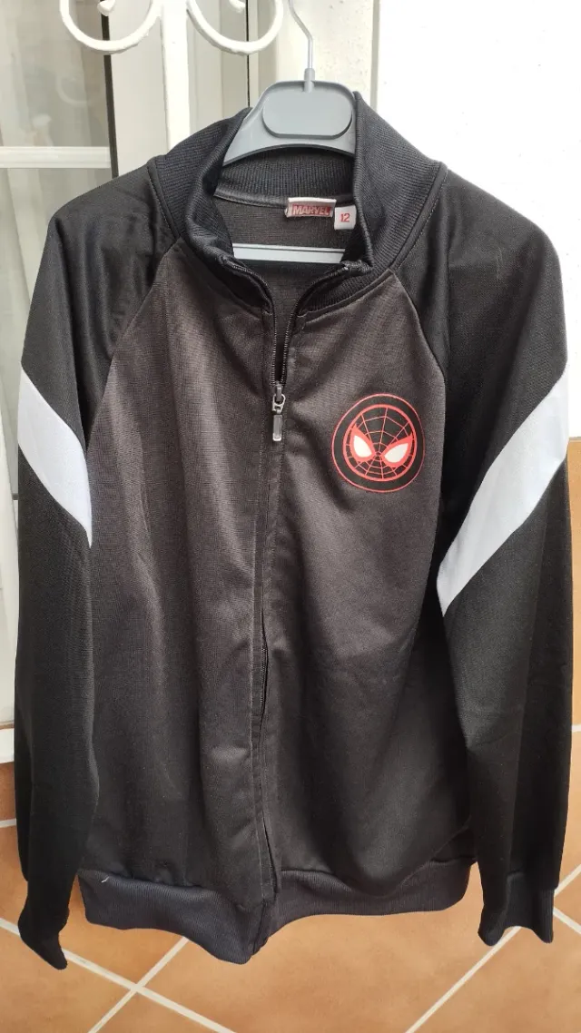 Sudadera Spiderman Niño Negra y Roja