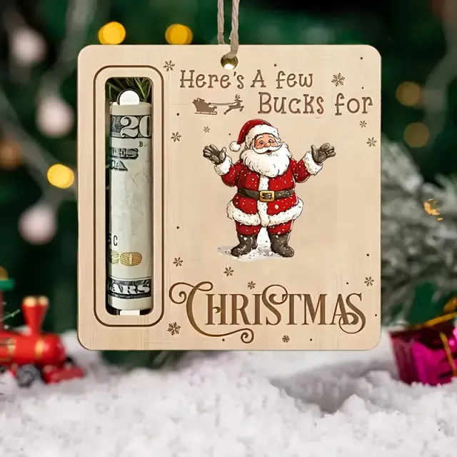 Colgante árbol Navidad para billetes