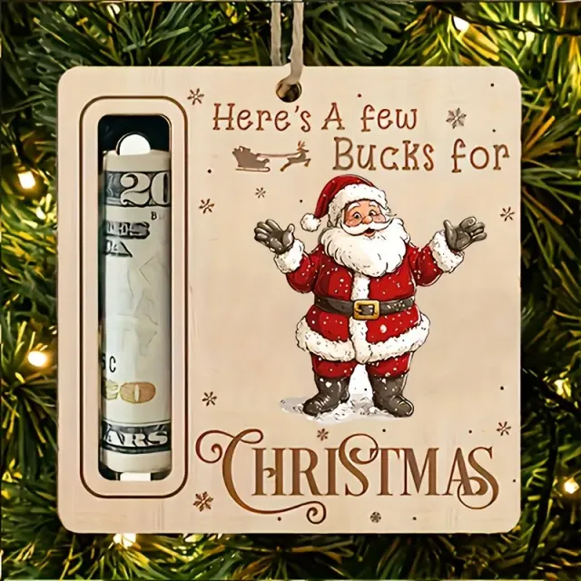 Colgante árbol Navidad para billetes