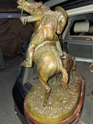 Importante Escultura Bronce Toro y Torero