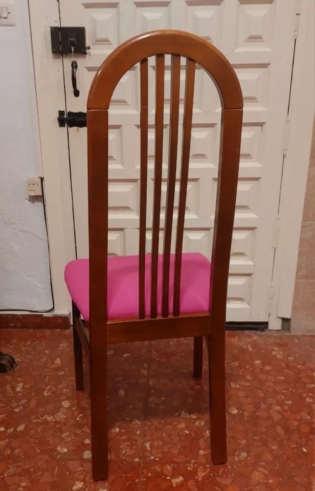 Juego de 3 sillas retapizadas