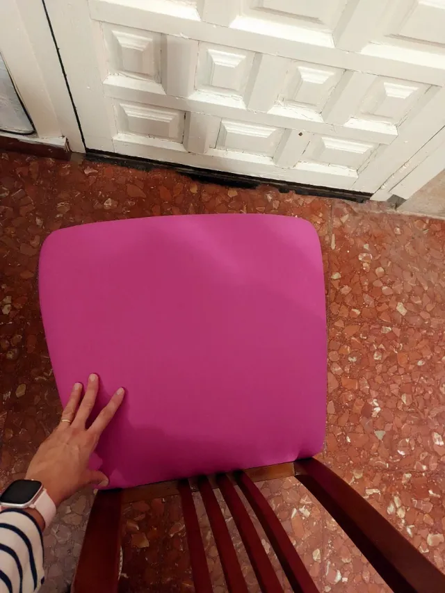 Juego de 3 sillas retapizadas