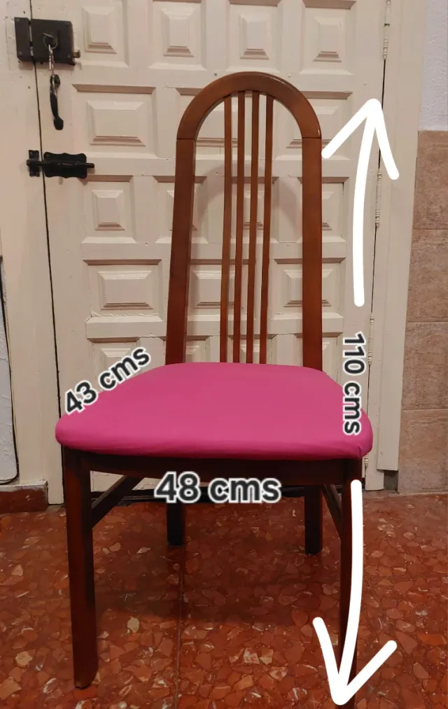 Juego de 3 sillas retapizadas