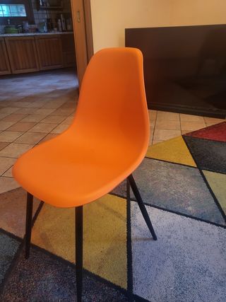 Sedie da Pranzo Arancioni in Polipropilene