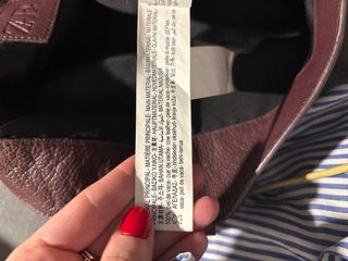 Zara Bolso de piel Burdeos