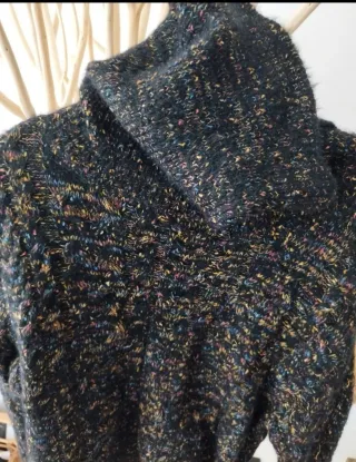 Jersey Zara cuello alto trenzado S