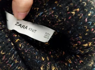 Jersey Zara cuello alto trenzado S