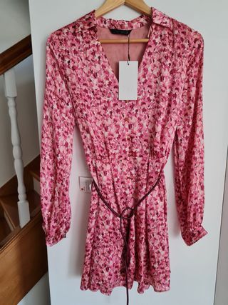 Vestido Zara floral rosa