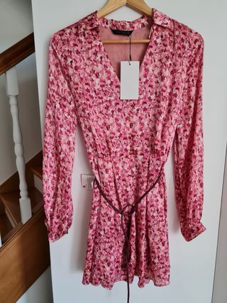 Vestido Zara floral rosa