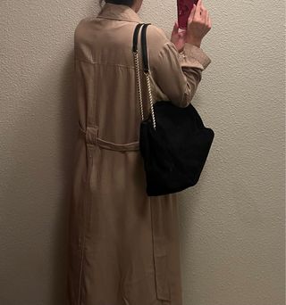 Chaqueta Larga Beige