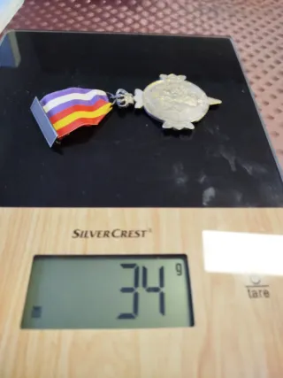 Antigua medalla plata Guardia Civil, Damas Pilar.