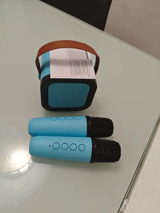 Altoparlante Karaoke + 2 Microfoni