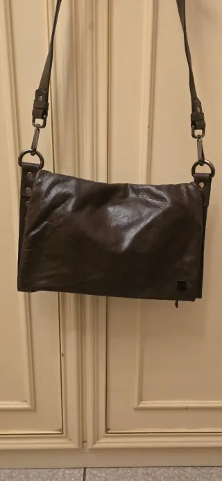 Borsa in pelle marrone