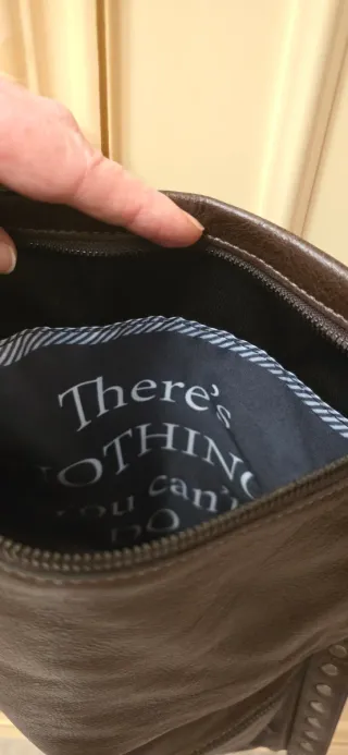 Borsa in pelle marrone